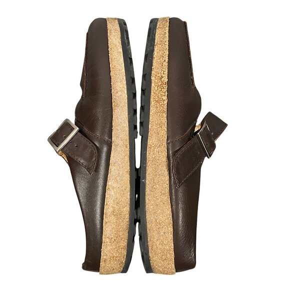 Haflinger mary Jane slip on clog shoes brown leather women’s 37 minimalist - Picture 9 of 14